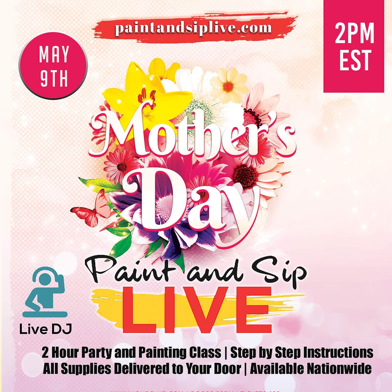 Mother’s Day Virtual Paint and Sip Events